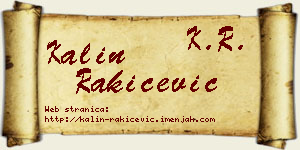 Kalin Rakićević vizit kartica